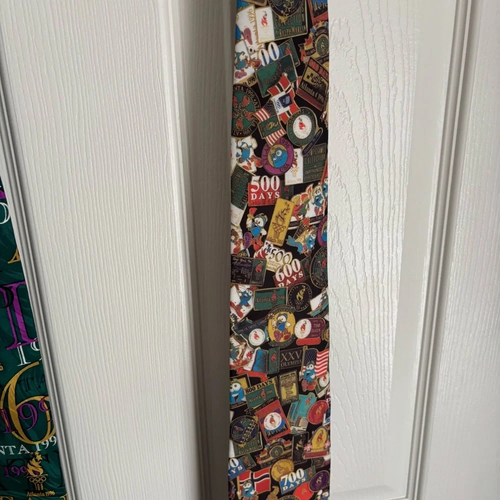 Lot of 2 VTG‎ 1996 Atlanta Olympic Games Collection Ties by Ralph Marlin